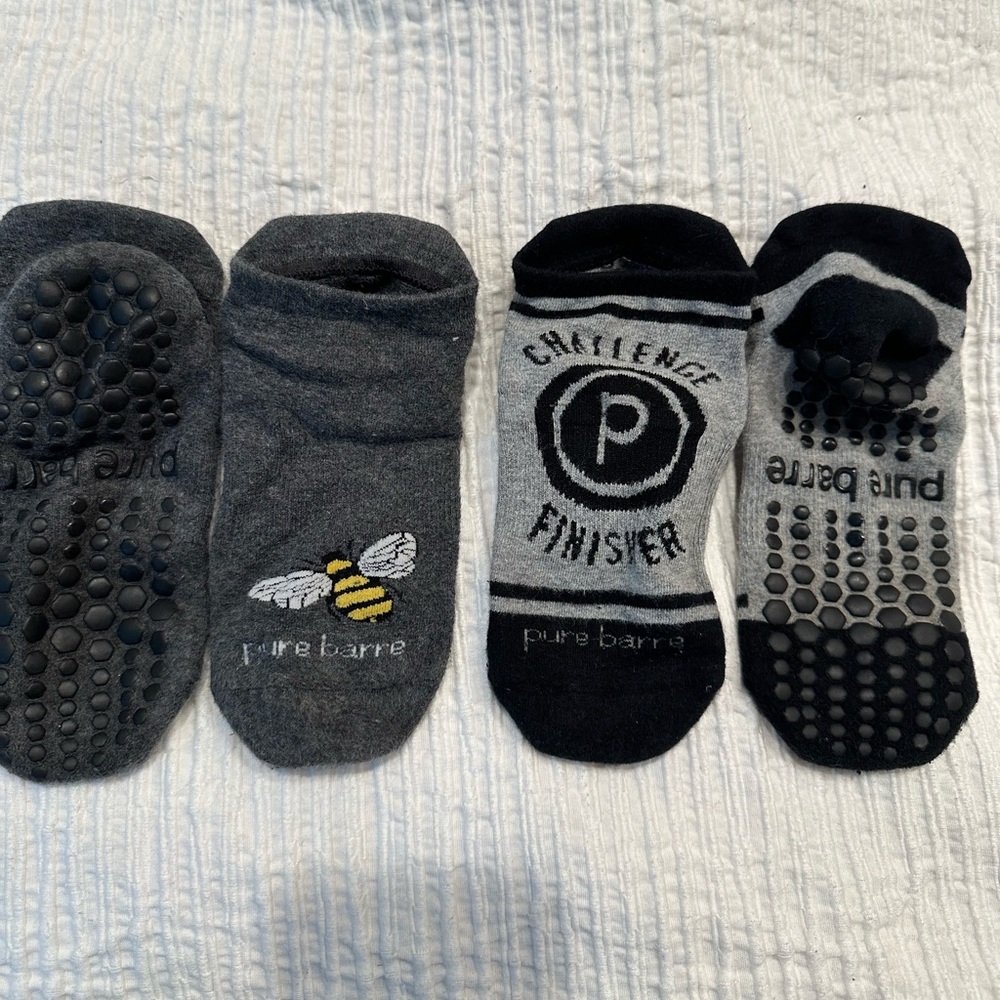 EUC pure barre sticky socks bundle